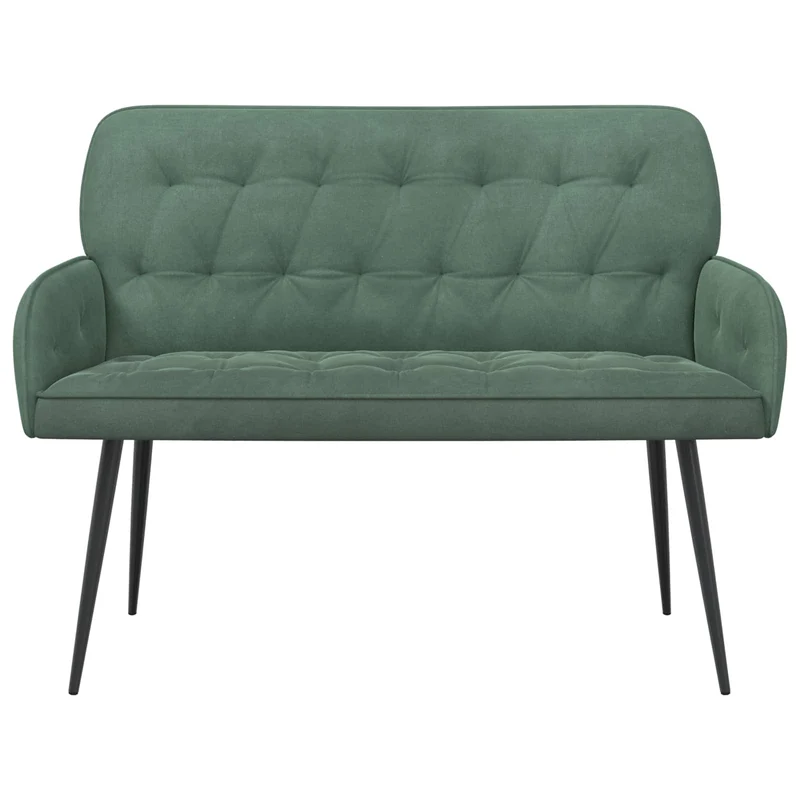 2 Seater Sofa with Metal Legs 2-Seater Sea Green Velvet