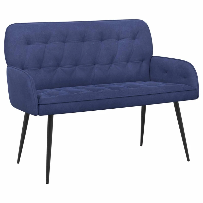 2 Seater Sofa with Metal Legs 2-Seater Police Blue Velvet