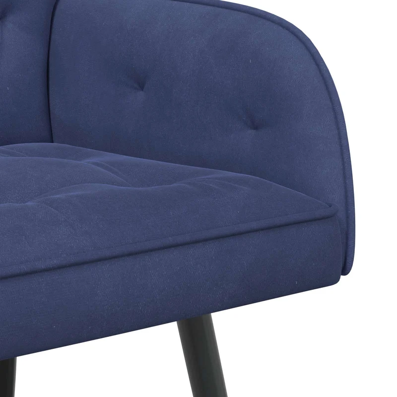 2 Seater Sofa with Metal Legs 2-Seater Police Blue Velvet