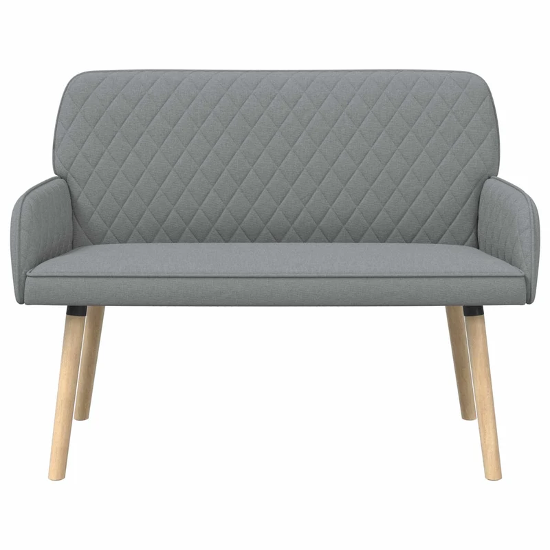 2 Seater Sofa with Solid Wood Legs 2-Seater Light Grey