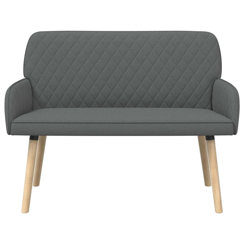 2 Seater Sofa with Solid Wood Legs 2-Seater Dark Grey