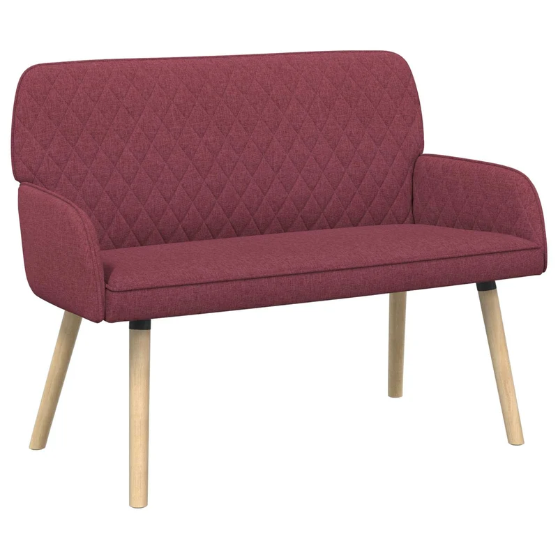 2 Seater Sofa with Solid Wood Legs 2-Seater Wine Red