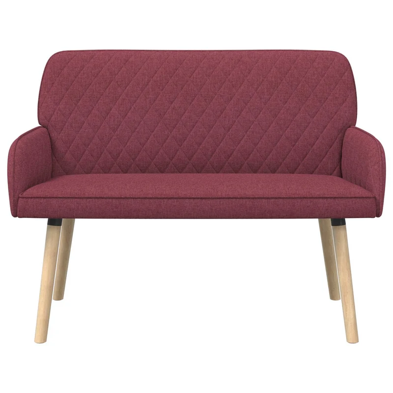 2 Seater Sofa with Solid Wood Legs 2-Seater Wine Red