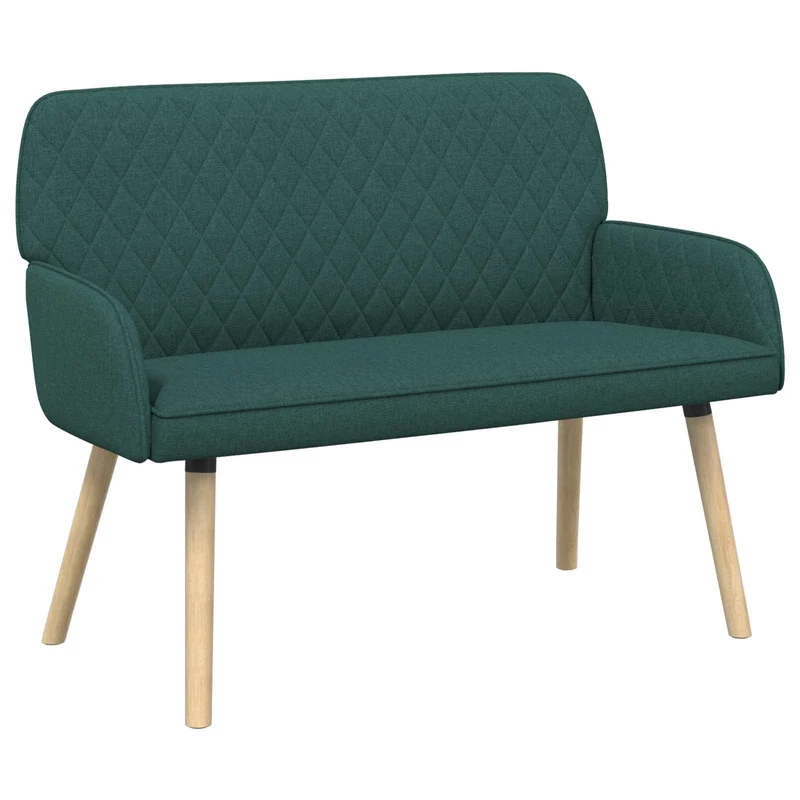 2 Seater Sofa with Solid Wood Legs 2-Seater Dark Green