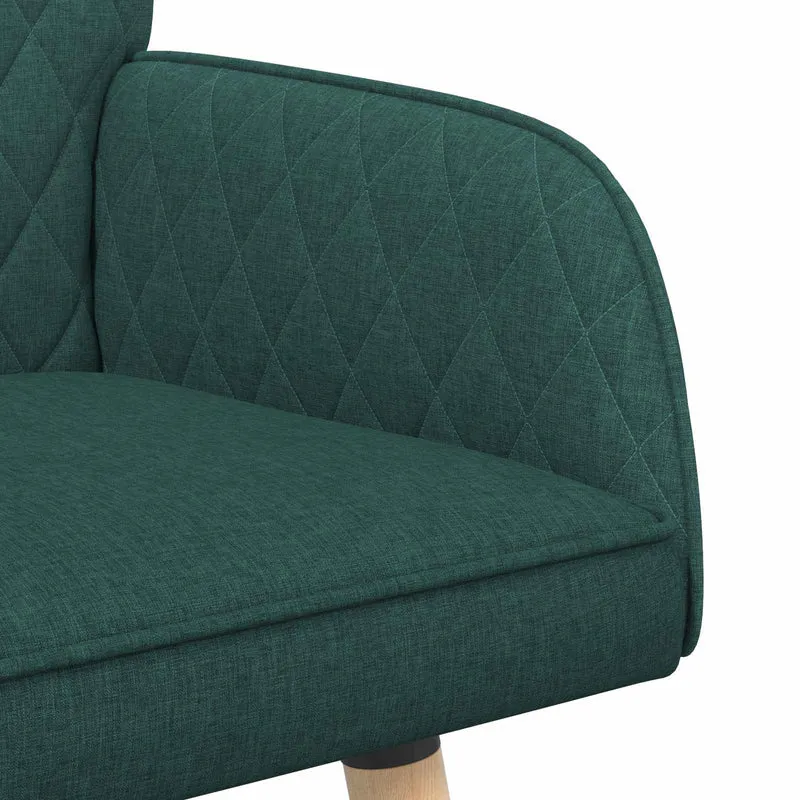 2 Seater Sofa with Solid Wood Legs 2-Seater Dark Green