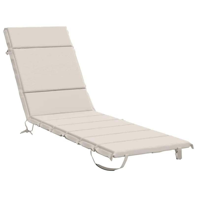 Sunlounger Cushion GEMERT 100% Polyester White 200 x 55 x 3 cm