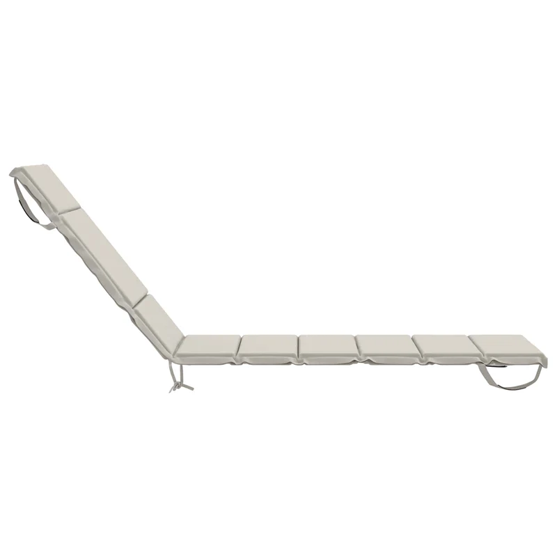 Sunlounger Cushion GEMERT 100% Polyester White 200 x 55 x 3 cm