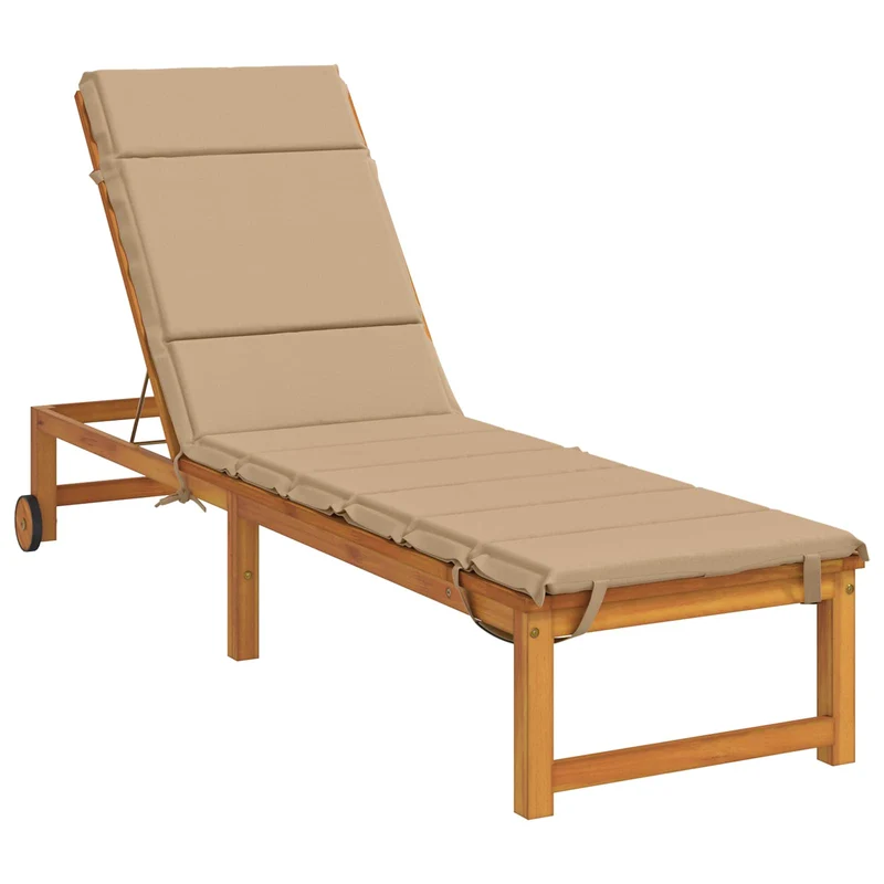 Sunlounger Cushion GEMERT 100% Polyester Sand 200 x 55 x 3 cm