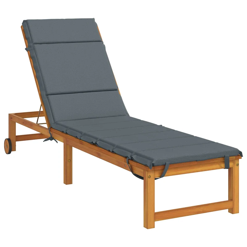 Sunlounger Cushion GEMERT 100% Polyester Blue 200 x 55 x 3 cm