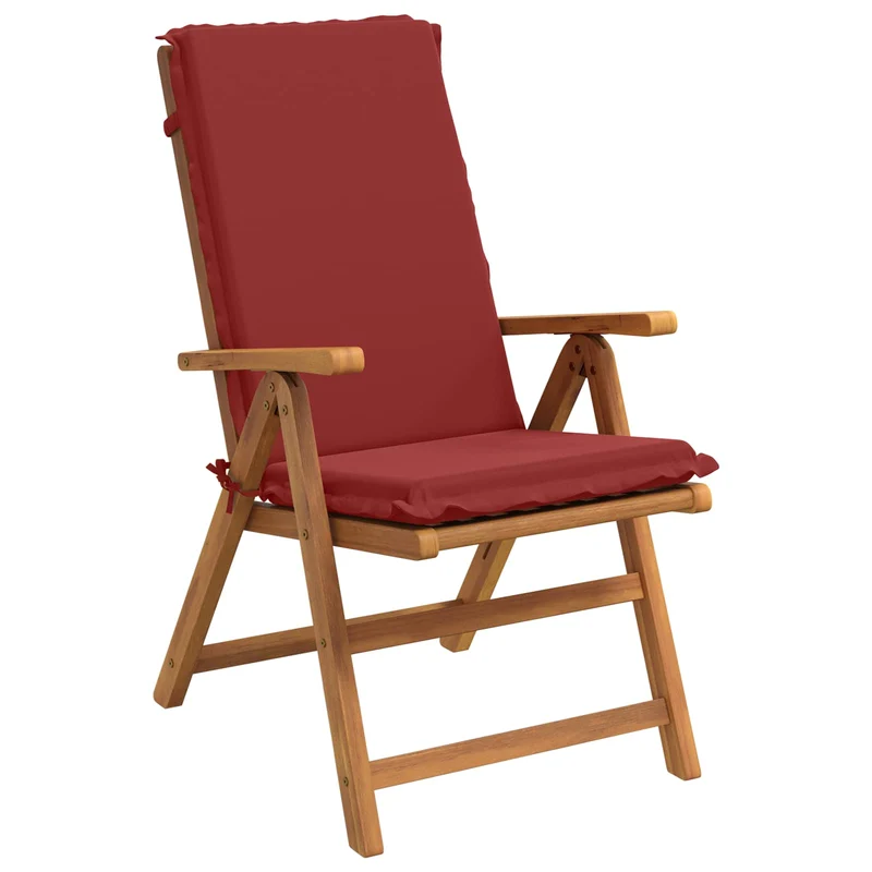 High Back Chair Cushion GEMERT 4 pcs 100% Polyester Wine Red