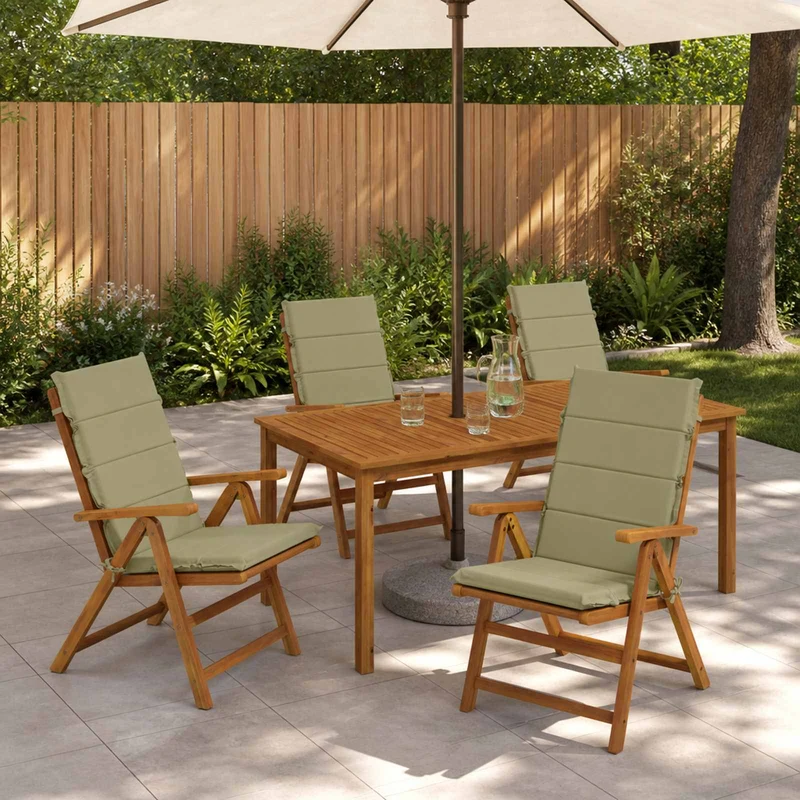 High Back Chair Cushion GEMERT 6 pcs 100% Polyester Light Green
