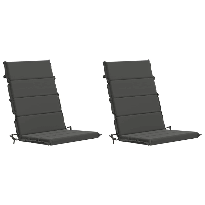 High Back Chair Cushion GEMERT 2 pcs 100% Polyester Anthracite