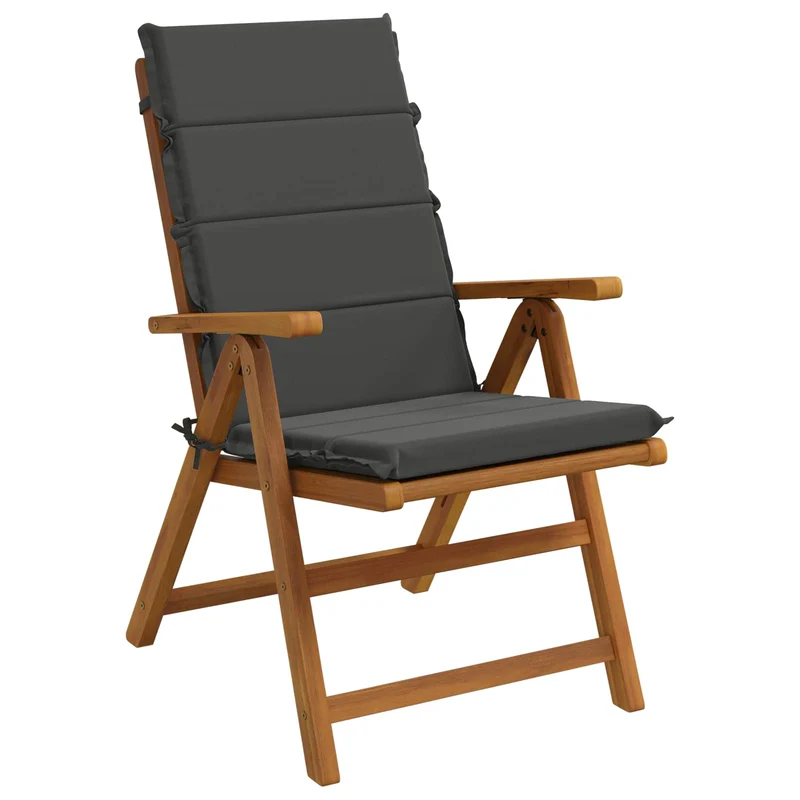 High Back Chair Cushion GEMERT 2 pcs 100% Polyester Anthracite