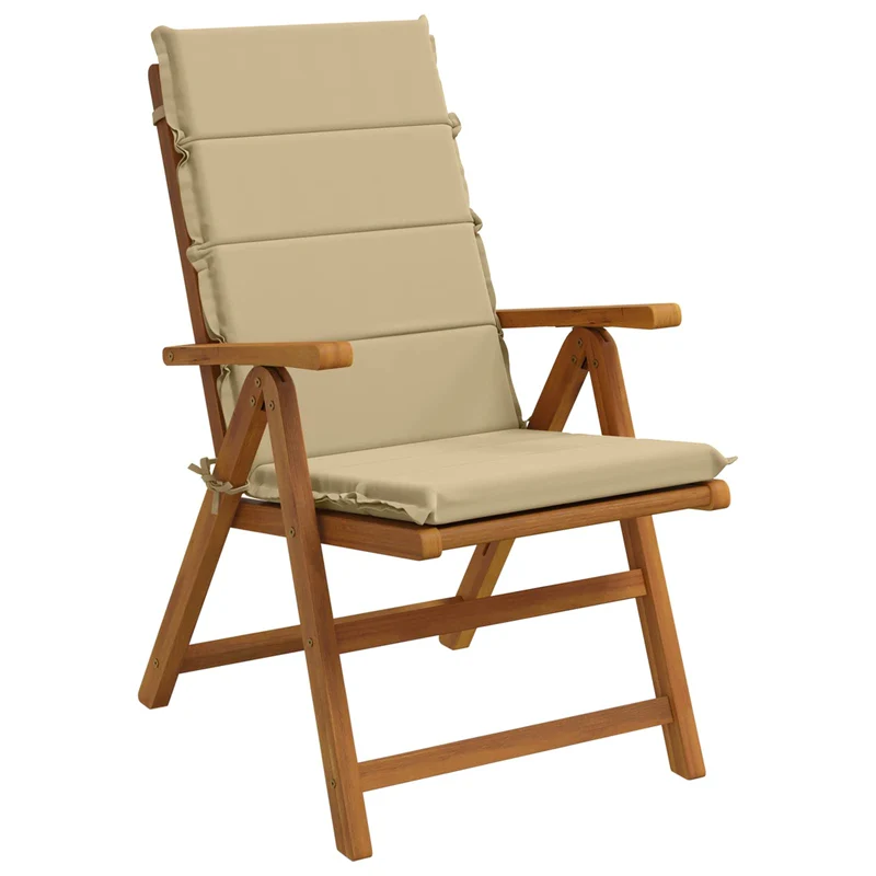 High Back Chair Cushion GEMERT 4 pcs 100% Polyester Beige