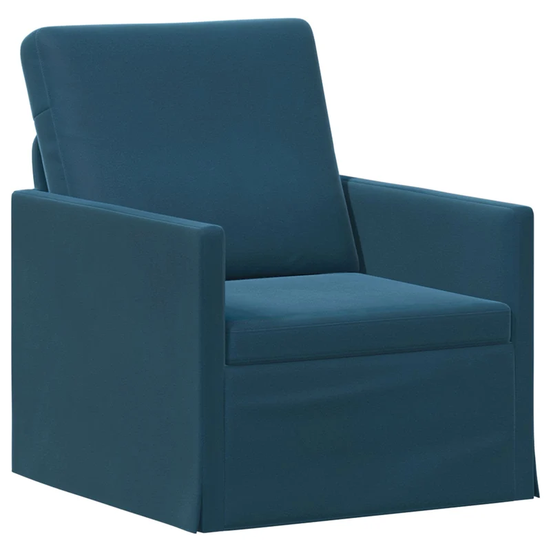 Sofa Set 2 pcs Blue Velvet