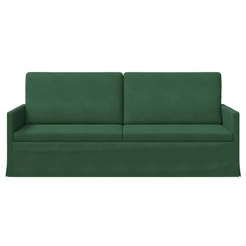 3 Seater Sofa Jungle Green 190 x 81 x 82 cm Corduroy Fabric