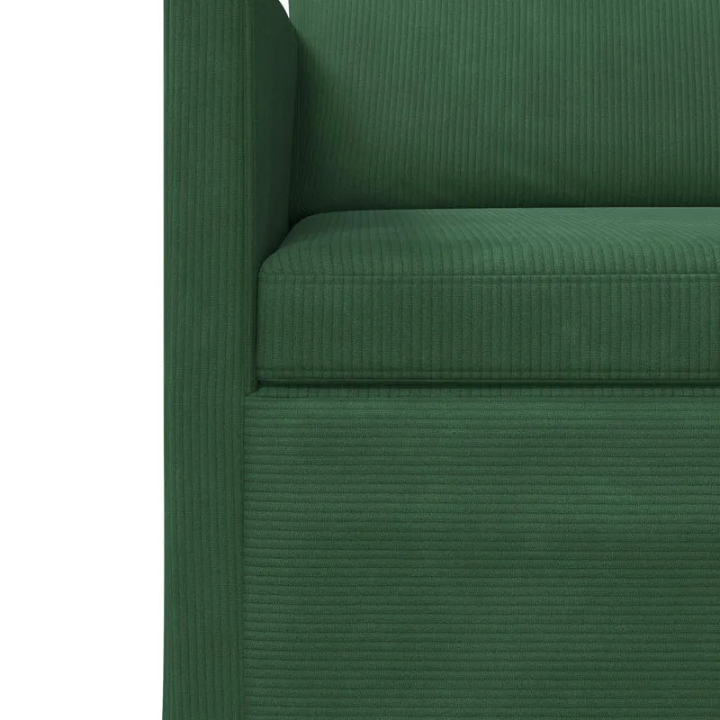 3 Seater Sofa Jungle Green 190 x 81 x 82 cm Corduroy Fabric