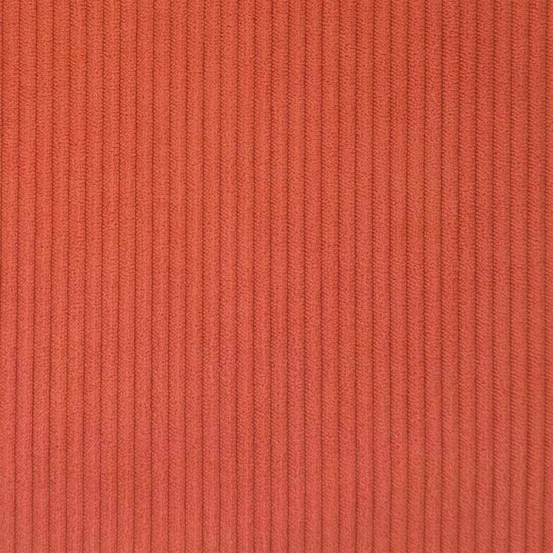 3 Seater Sofa Red Orange 190 x 81 x 82 cm Corduroy Fabric