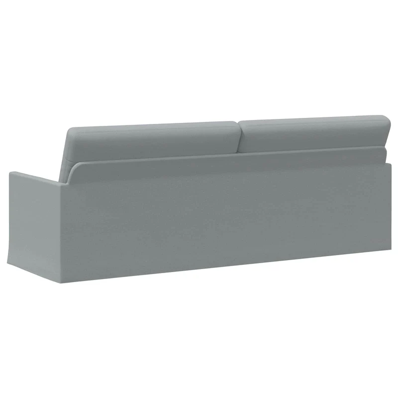 3 Seater Sofa Light Grey 220 x 81 x 82 cm Fabric