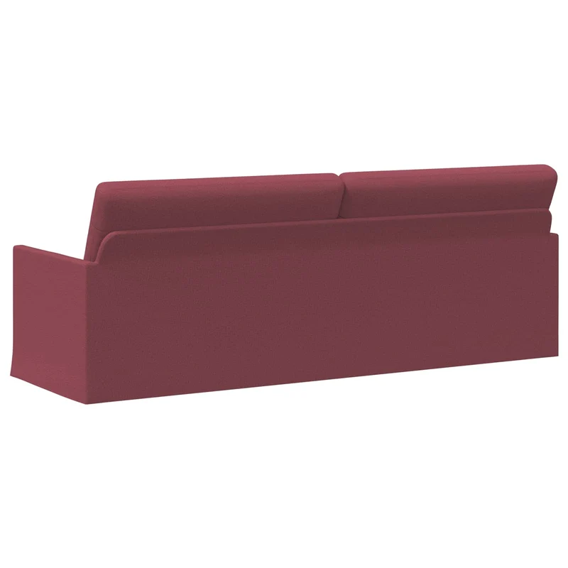 3 Seater Sofa Wine Red 220 x 81 x 82 cm Fabric