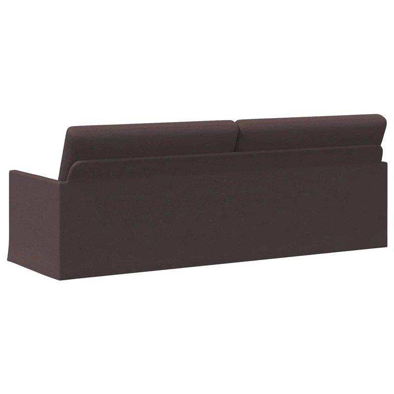 3 Seater Sofa Dark Brown 220 x 81 x 82 cm Fabric