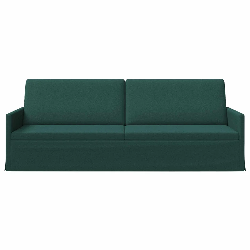 3 Seater Sofa Dark Green 220 x 81 x 82 cm Fabric