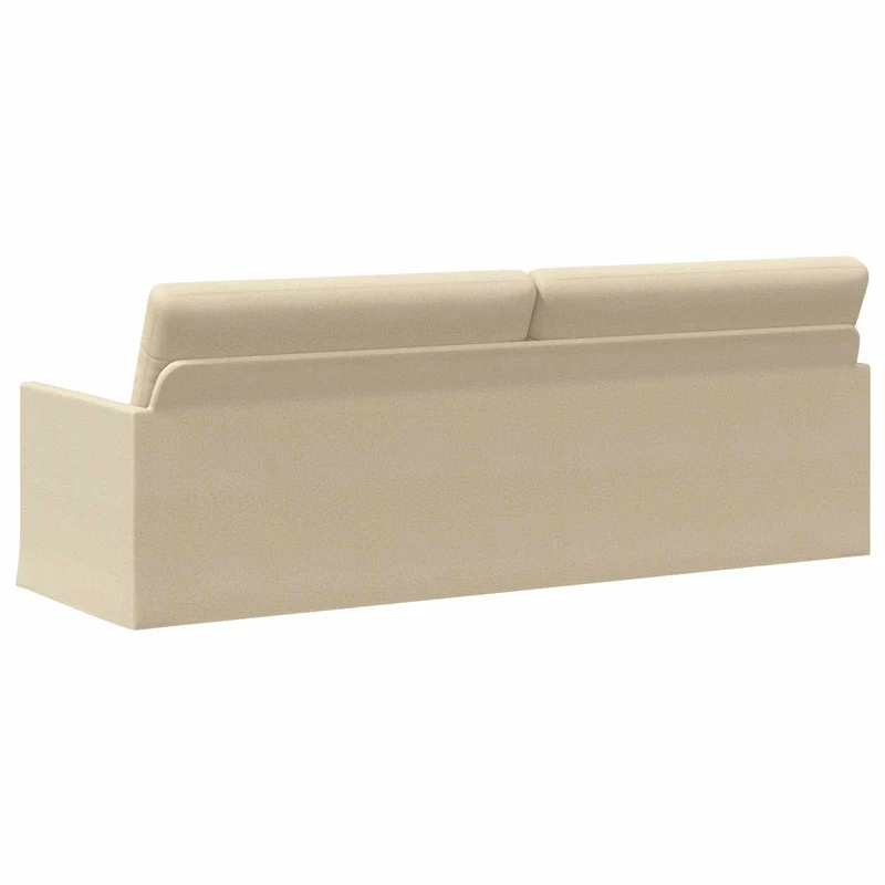 3 Seater Sofa Cream 220 x 81 x 82 cm Fabric