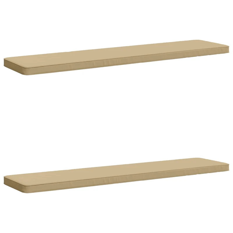 2-Piece Bench Cushions VUGHT 2 pcs 100% Polyester Beige