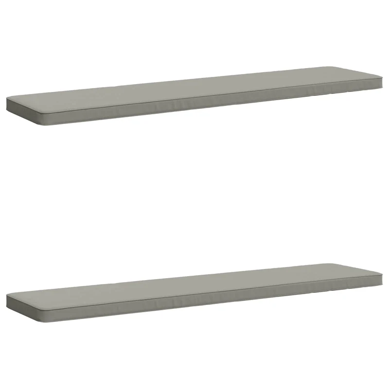 2-Piece Bench Cushions VUGHT 2 pcs 100% Polyester Grey