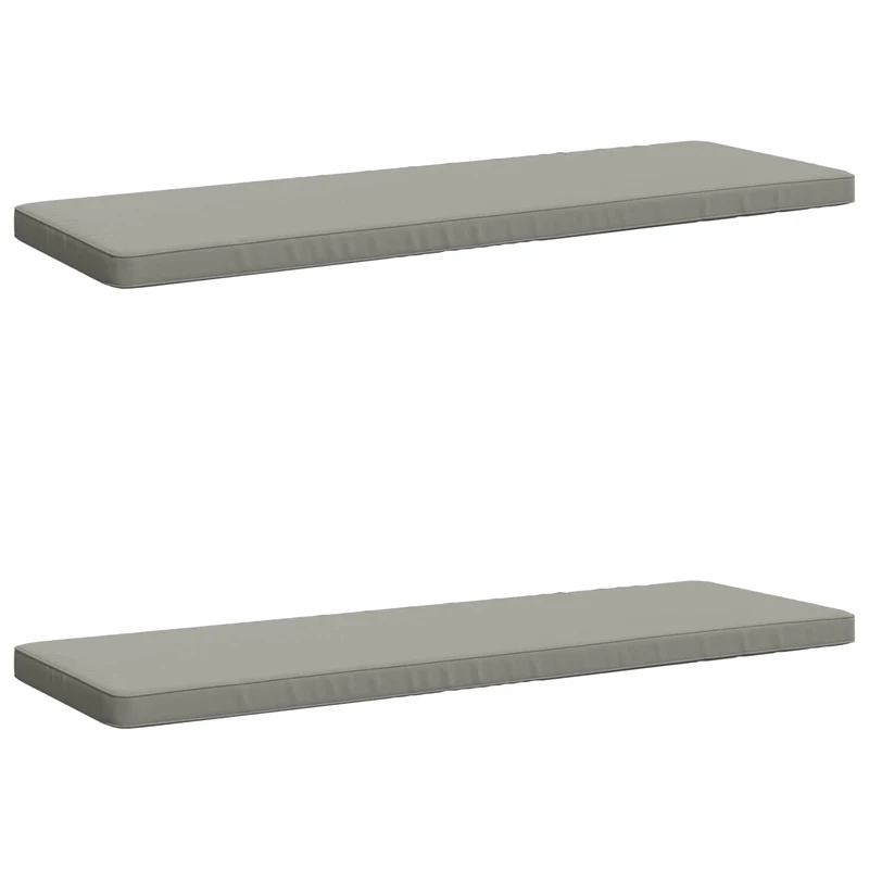 2-Piece Bench Cushions VUGHT 2 pcs 100% Polyester Grey