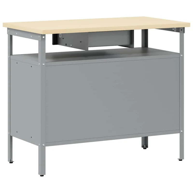 Work Bench with Drawer Black and Grey 100 x 55 x 85 cm