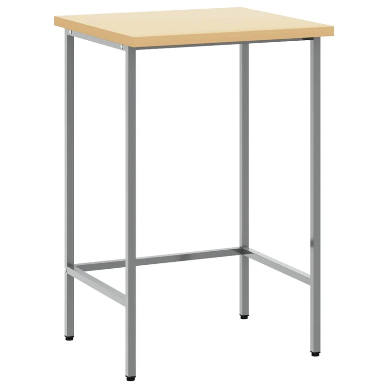 Corner Table Grey 55 x 55 x 85 cm Steel and Engineered Wood