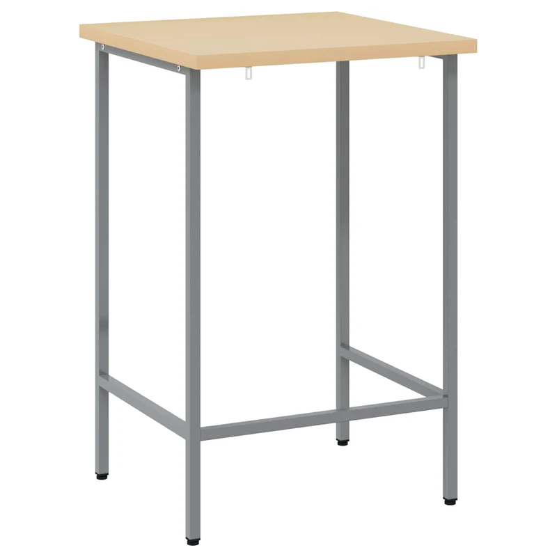 Corner Table Grey 55 x 55 x 85 cm Steel and Engineered Wood