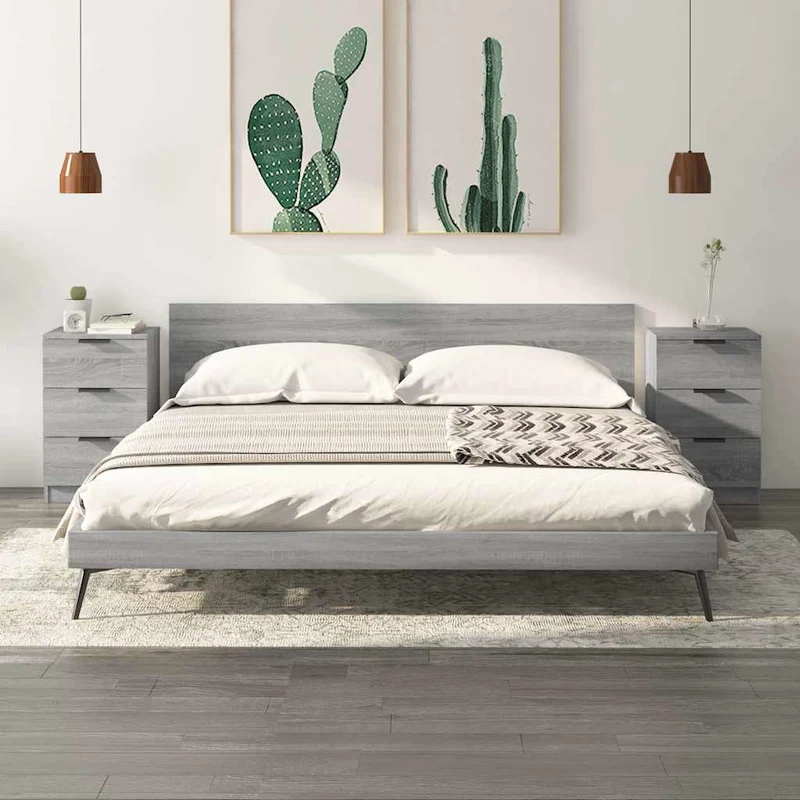 Bedside Cabinets 2 pcs Grey Sonoma 40x36x65 cm