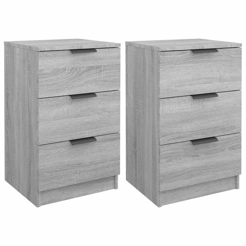 Bedside Cabinets 2 pcs Grey Sonoma 40x36x65 cm