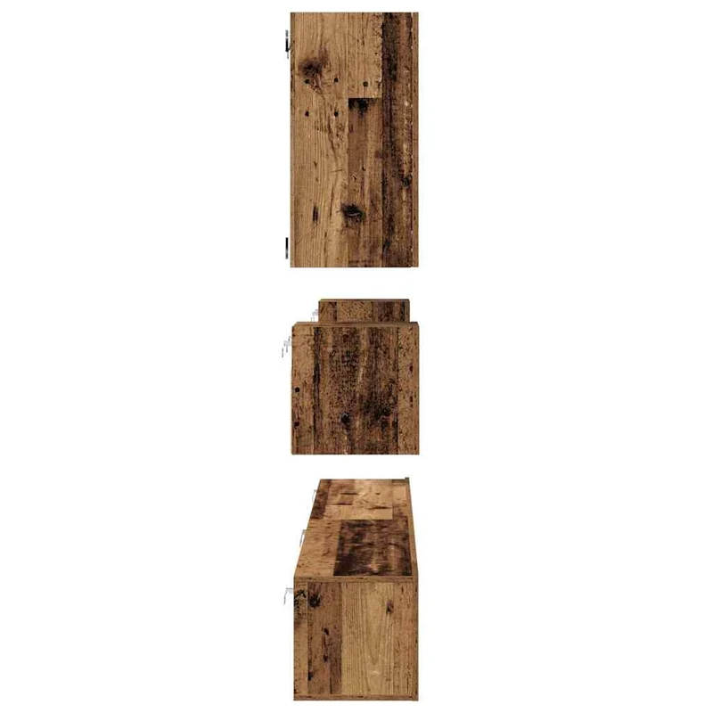TV Cabinet Set 8 pcs Old Wood Engineered Wood