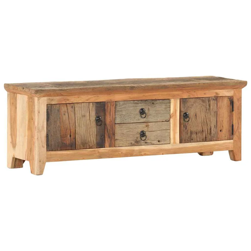 320380 vidaXL TV Cabinet 120x30x40 cm Solid Acacia Wood and Reclaimed Wood