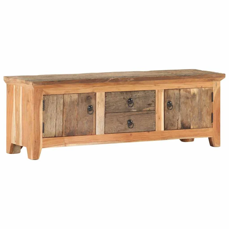 320380 vidaXL TV Cabinet 120x30x40 cm Solid Acacia Wood and Reclaimed Wood