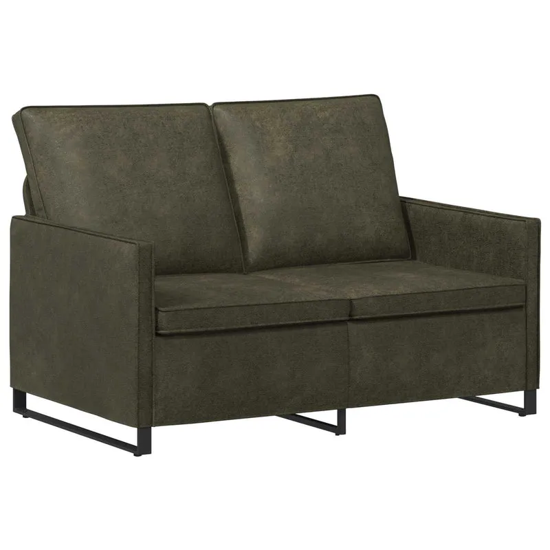 Sofa Set 2 pcs Army Green Faux Suede Fabric