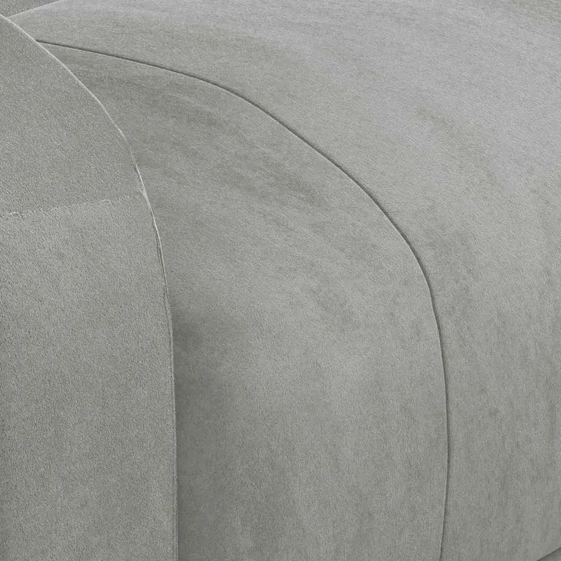 Massage Chair Light Grey Velvet