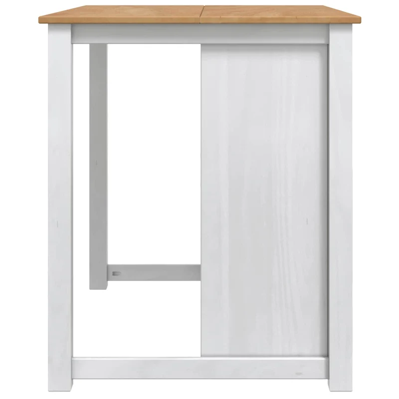 Kitchen Island Set PANAMA White and Honey Wax 112 x 77 x 90 cm