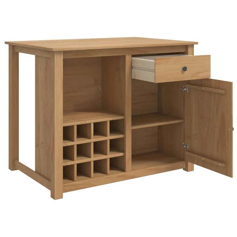 Kitchen Island Set PANAMA Honey Wax 112 x 77 x 90 cm Solid-Pine