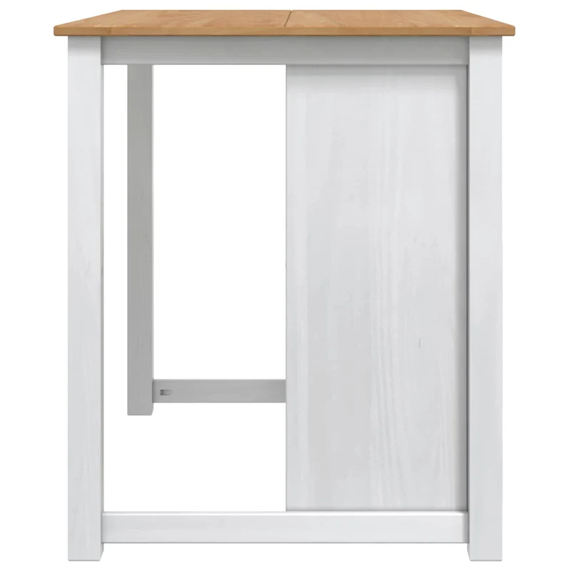 Kitchen Island Set PANAMA White and Honey Wax 112 x 77 x 90 cm