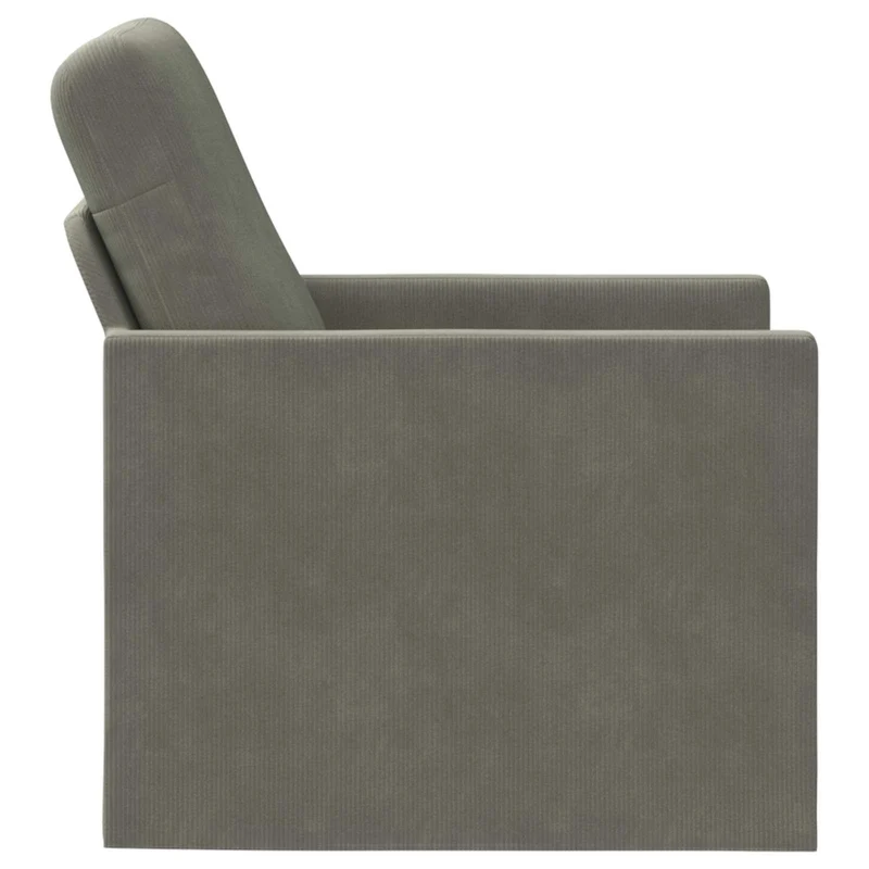 Armchair Light Grey 70 x 81 x 82 cm Corduroy Fabric