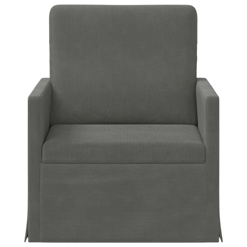 Armchair Dark Grey 70 x 81 x 82 cm Corduroy Fabric