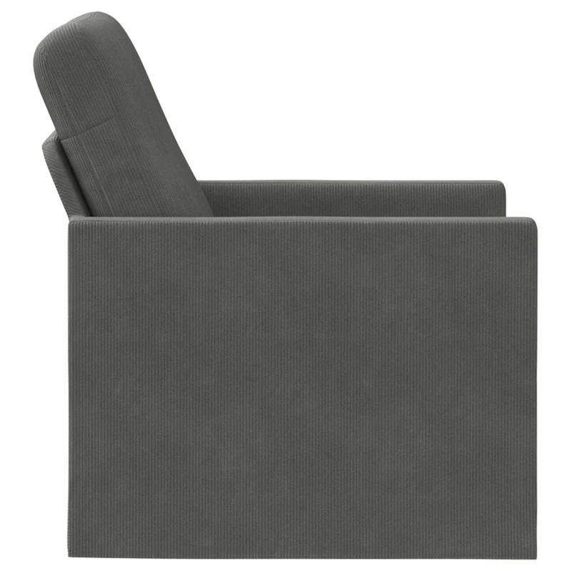 Armchair Dark Grey 70 x 81 x 82 cm Corduroy Fabric
