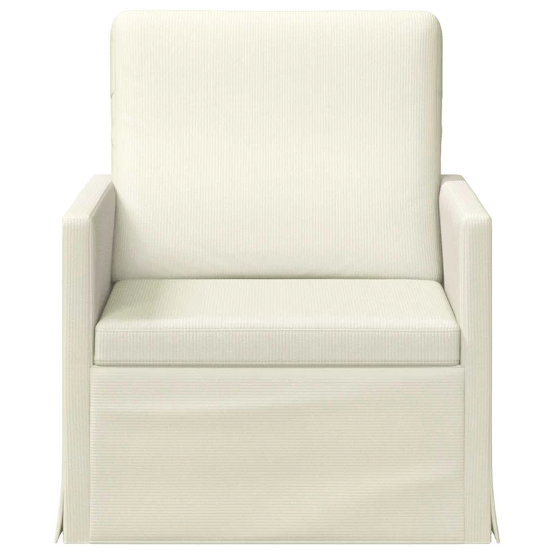 Armchair Cream 70 x 81 x 82 cm Corduroy Fabric