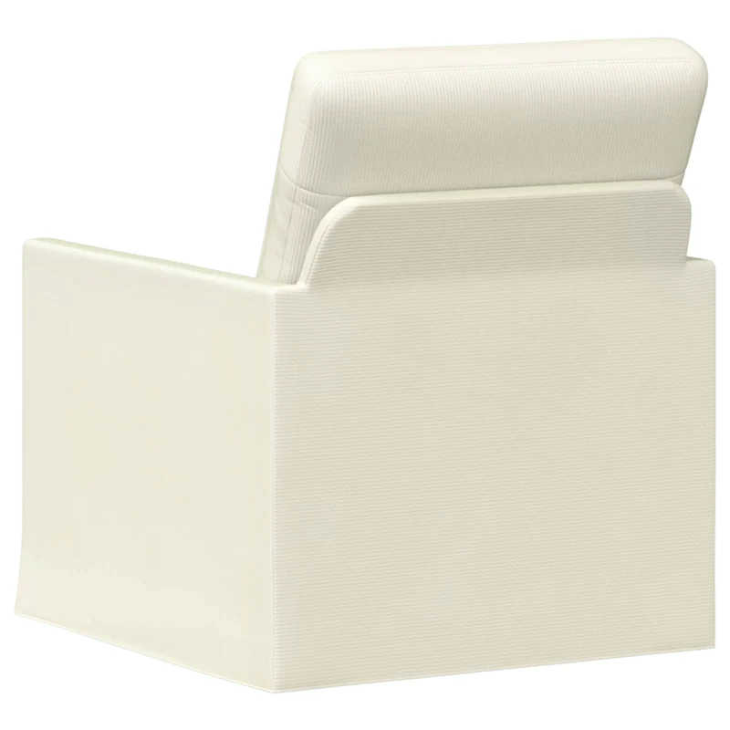 Armchair Cream 70 x 81 x 82 cm Corduroy Fabric