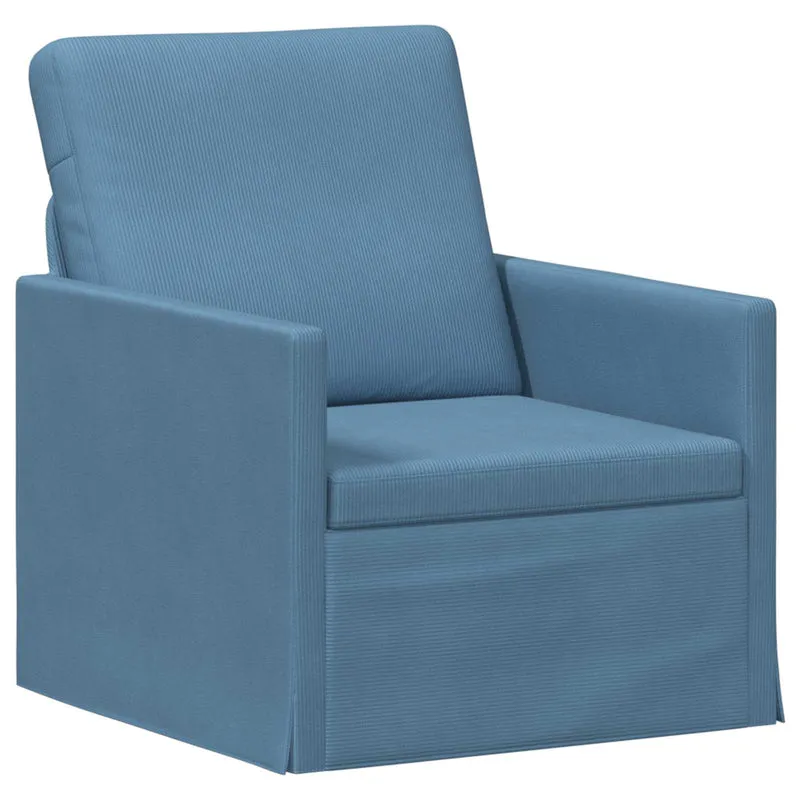 Armchair Blue 70 x 81 x 82 cm Corduroy Fabric