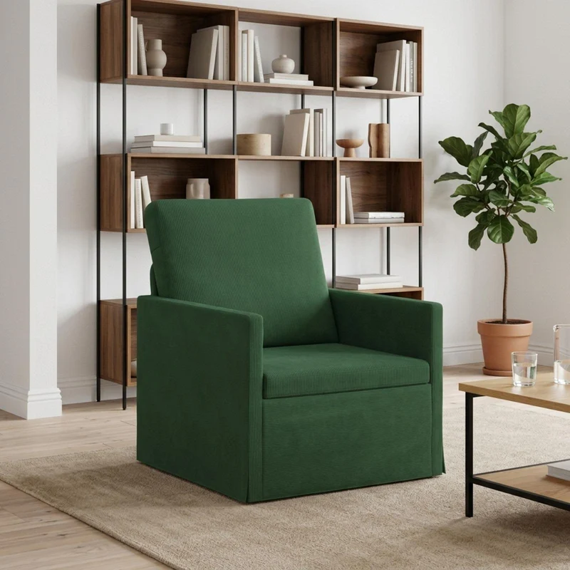 Armchair Jungle Green 70 x 81 x 82 cm Corduroy Fabric